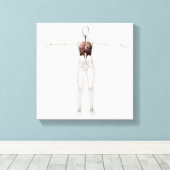 3D Uitzicht van het ademhalingssysteem van het Vro Canvas Afdruk (Insitu (Houten vloer))