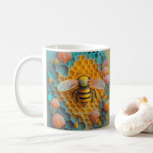 3D-uitziende bedrukte hommelhoning Koffiemok