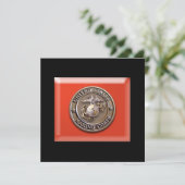 3D USMC Seal  Card voor elk willekeurig geval! Save The Date (Staand voorkant)