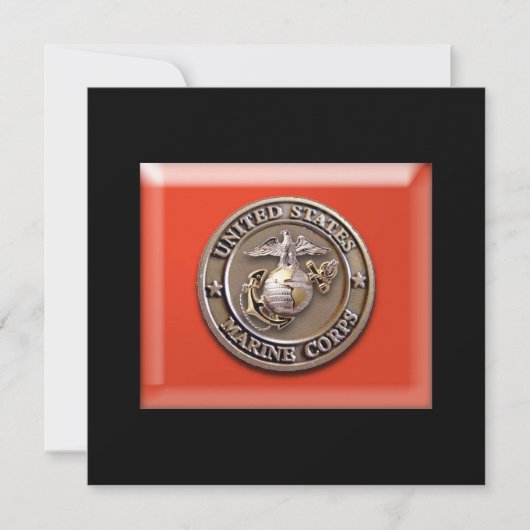 3D USMC Seal  Card voor elk willekeurig geval! Save The Date (Voorkant)