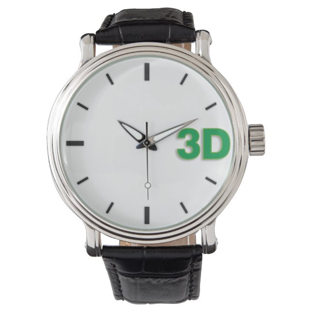 3D uur 2-gr. Horloge (Voorkant)