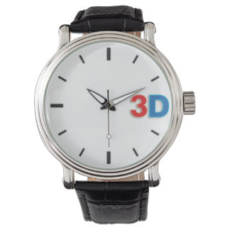 3D uur 2-RdBl. Horloge