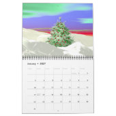 3D-vakantie en seizoensscènes Kalender (Jan 2027)