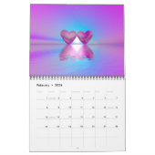 3D-vakantie en seizoensscènes Kalender (Feb 2026)