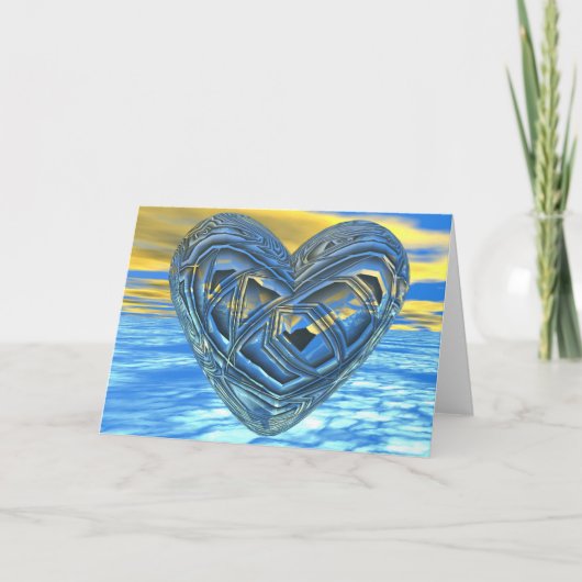 3D Valentijn hart Feestdagen Kaart (Voorkant)