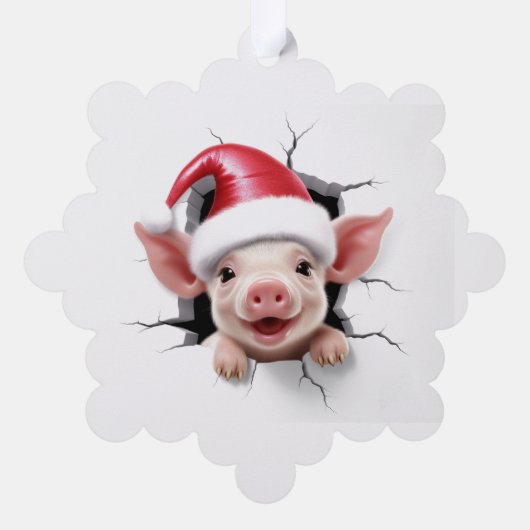 3D varken Ornament Kaart (Achterkant)