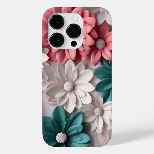 3D veelkleurige madeliefjes Case-Mate iPhone Case (Achterkant)