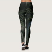 3d Verbluffend Boho patroon in Zwart Leggings (Achterkant)