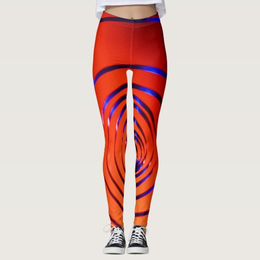 3d verbluffend objectpatroon in verbluffend design leggings (Voorkant)