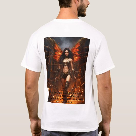 3D Verbluffende Deep Black Skin Tone" T-shirt (Achterkant)