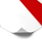3D Verhoogd effect houdt kalm op de Britse vlag Poster (Hoek)