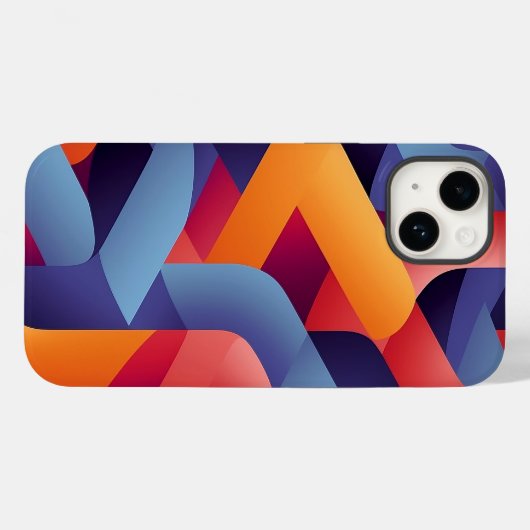 3D Vibrant Geometrisch Patroon 2 Case-Mate iPhone Case (Achterkant (horizontaal))