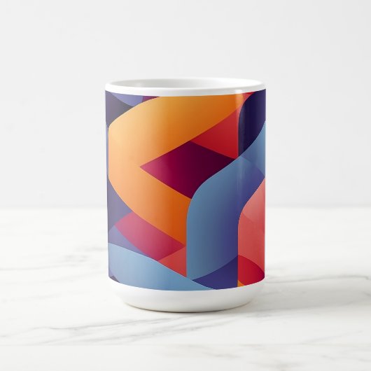 3D Vibrant Geometrisch Patroon 2 Magische Mok (Midden)