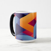 3D Vibrant Geometrisch Patroon 2 Magische Mok (Voorkant links)