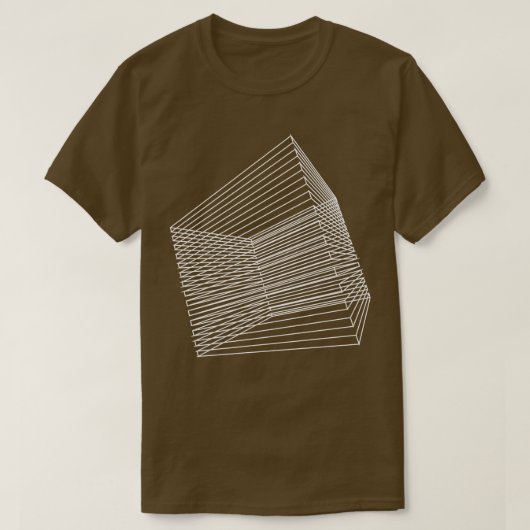 3D vierkant draadframe ontwerp T-shirt (Design voorkant)