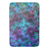 3D vierkant gekleurd blauw, lila tot roze of drieh Badmat (Voorkant Verticaal)