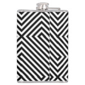 3D Vierkante Illusiepatroon Heupfles (Achterkant)