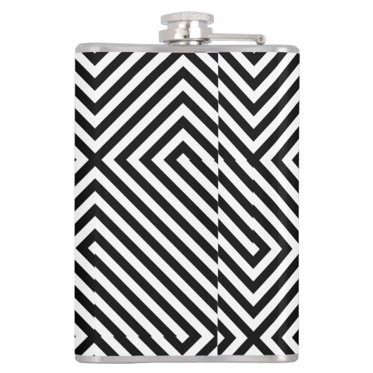 3D Vierkante Illusiepatroon Heupfles (Achterkant)