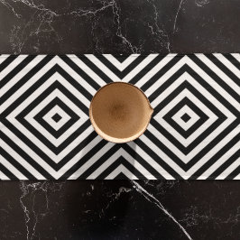 3D Vierkante Illusiepatroon Korte Tafelloper