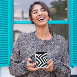 3D Vierkante Illusiepatroon Mok