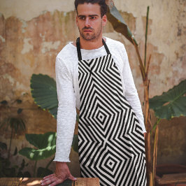 3D Vierkante Illusiepatroon Schort