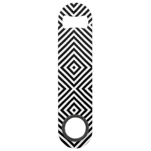 3D Vierkante Illusiepatroon Speed Flessenopener (Achterkant)