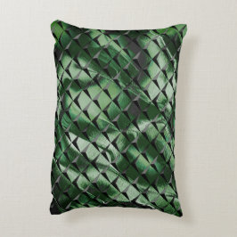 3D-vierkantjes mengen met donkergroen afbeelding a Accent Kussen