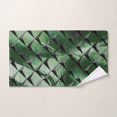 3D-vierkantjes mengen met donkergroen afbeelding a Bad Handdoek (Handdoek)