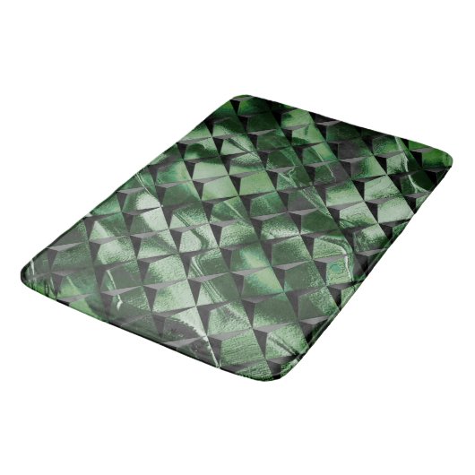 3D-vierkantjes mengen met donkergroen afbeelding a Badmat (Gekanteld)