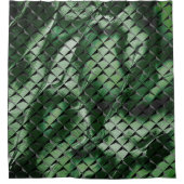 3D-vierkantjes mengen met donkergroen afbeelding a Douchegordijn (Voorkant)