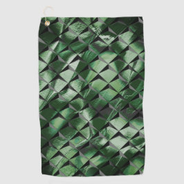3D-vierkantjes mengen met donkergroen afbeelding a Golfhanddoek