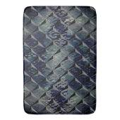 3D-vierkantjes mengen met donkergroen 'rookglas' Badmat (Voorkant Verticaal)