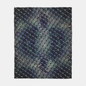 3D-vierkantjes mengen met donkergroen 'rookglas' Fleece Deken (Voorkant)