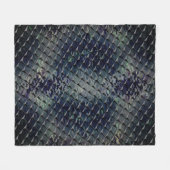 3D-vierkantjes mengen met donkergroen 'rookglas' Fleece Deken (Voorkant (Horizontaal))