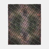 3D-vierkantjes mengen met gehamerd glas van achter Fleece Deken (Voorkant)