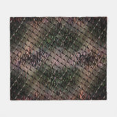 3D-vierkantjes mengen met gehamerd glas van achter Fleece Deken (Voorkant (Horizontaal))