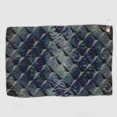 3D-vierkantjes mengen met gehamerd glas van achter Golfhanddoek (Horizontaal)