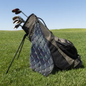 3D-vierkantjes mengen met gehamerd glas van achter Golfhanddoek (Groen)