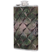 3D-vierkantjes mengen met gehamerd glas van achter Heupfles (Links)