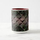 3D-vierkantjes mengen met gehamerd glas van achter Mok (Midden)