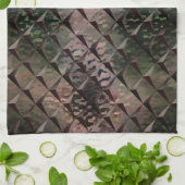 3D-vierkantjes mengen met gehamerd glas van achter Theedoek (Gevouwen)