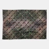 3D-vierkantjes mengen met gehamerd glas van achter Theedoek (Horizontaal)