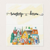 3D Visitekaartje voor kerstmis (Buitenkant ongevouwen)