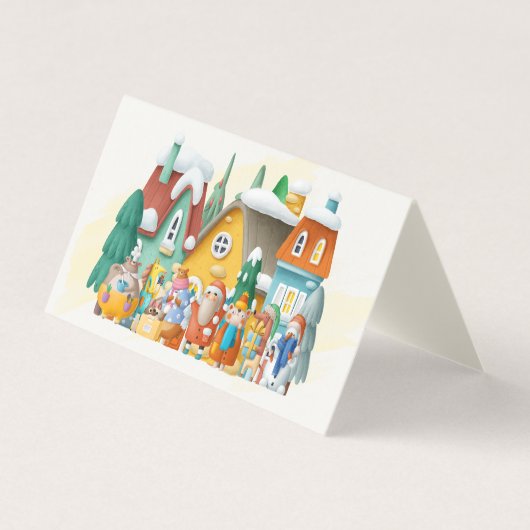 3D Visitekaartje voor kerstmis (Voorkant)