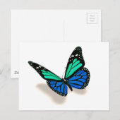 3D-vlinder Briefkaart (Voorkant / Achterkant)