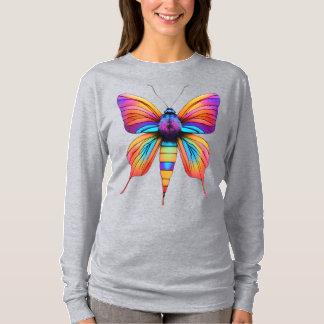 3D VLINDER PRINT VOLLEDIGE SLEEVES T-SHIRT