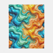 3D Vloeibare Draai Abstract Glas - Modern Psychede Fleece Deken (Voorkant)