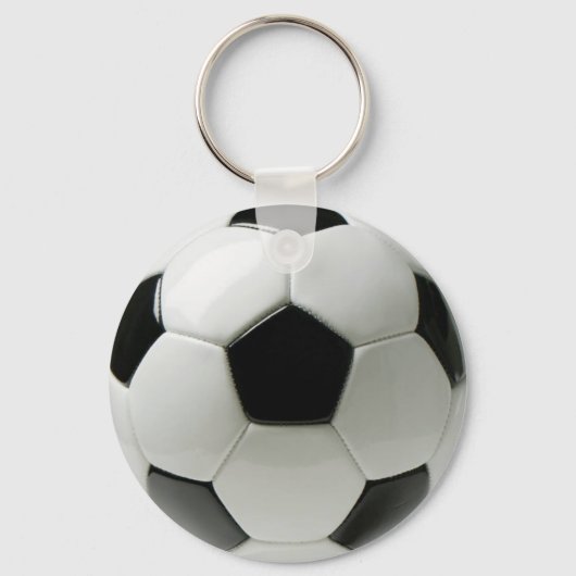 3D Voetbal Basic Button Sleutelhanger (Voorkant)
