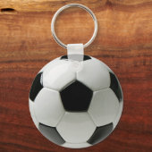 3D Voetbal Basic Button Sleutelhanger (Voorkant)