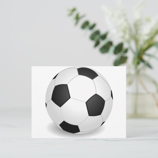 3D-Voetbal Briefkaart (Staand voorkant)